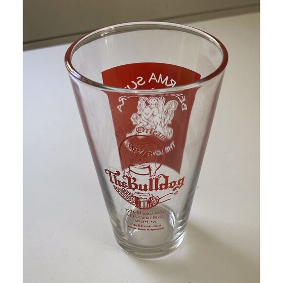 New Orleans The Bulldog Draft Draft Freak Beerma Sutra Pint Glass - Picture 2 of 5